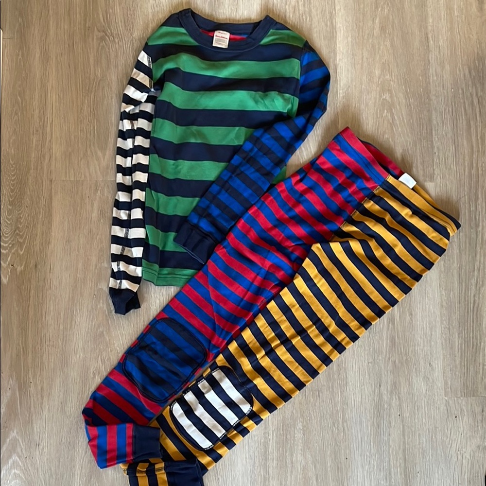 Hanna Andersson Organic Striped Pajamas size 12